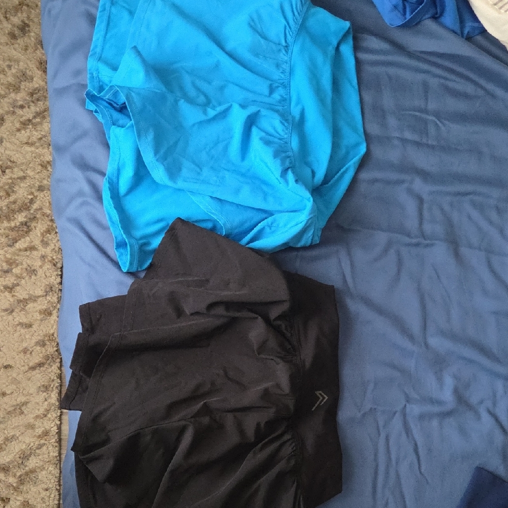 Oner Active Blue and Black Athletic Running Shorts